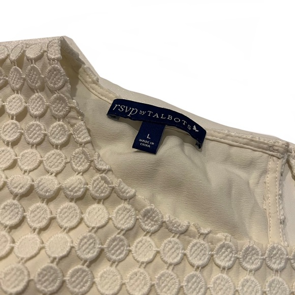 Talbots Large Ivory Short Sleeve Top - Picture 2 of 4